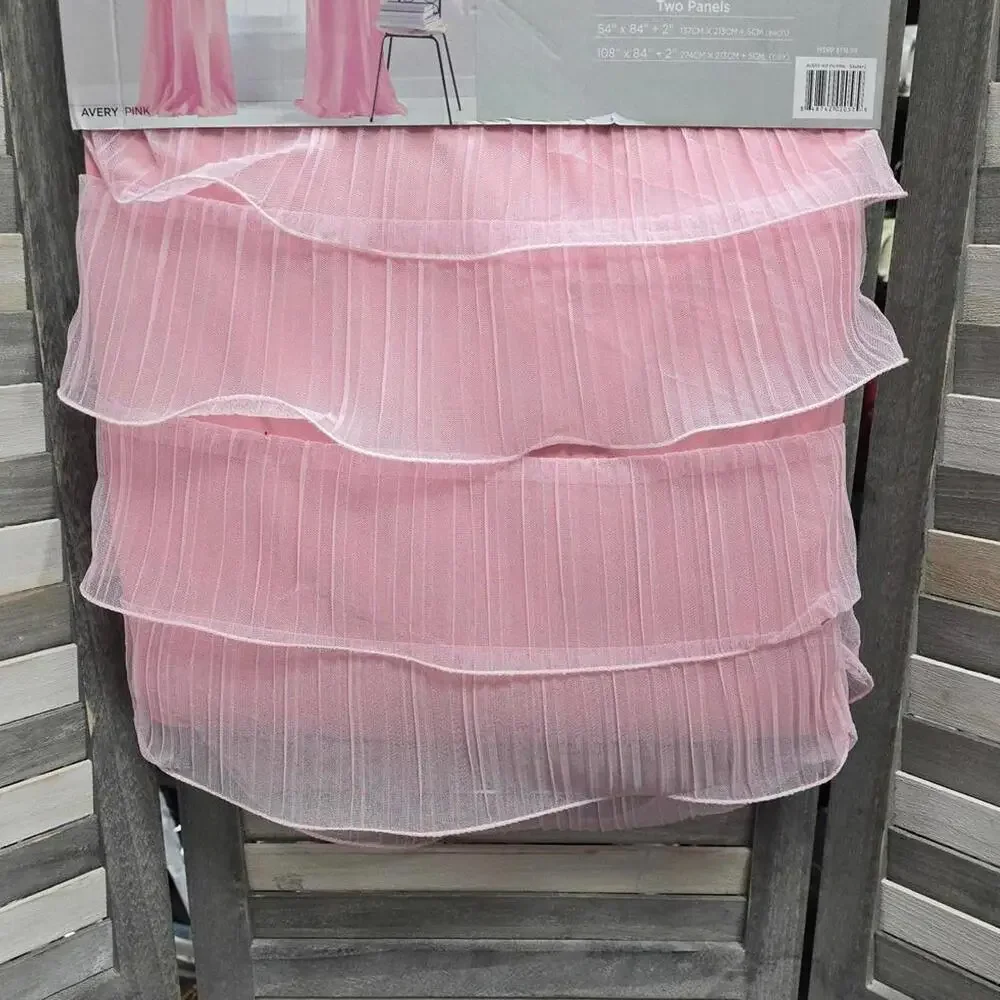 Lush Decor Avery Window Curtain Pink Set 54x84